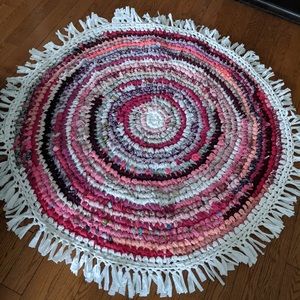 Pretty in Pink, re-purposed fabric rug
